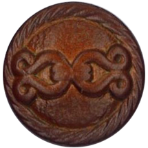 Desenli Deri Düğme